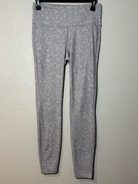 Athleta - Light Gray/Grey & White Patterned Leggings Size Small